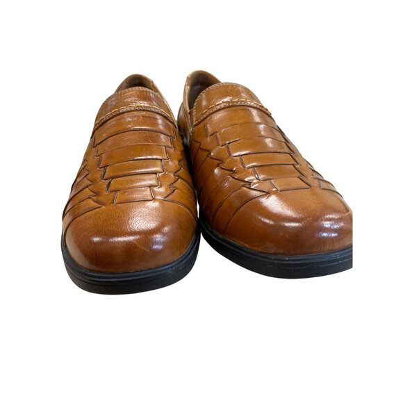 Gravity Defyer mens brown leather slip on loafers shoes SIze 8 SKU 8426 - Picture 13 of 16